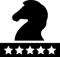Chess Horse With Five Stars Laser Cut Svg File, Free Vectors File